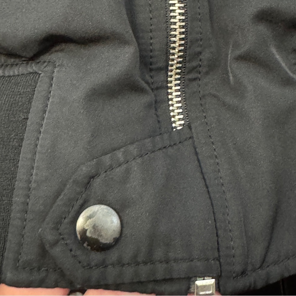 System Black Bomber Jacket Small Epaulets Novelty… - image 6